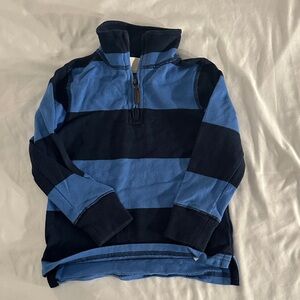 Crewcuts Kids Blue Striped Zip-Up Top